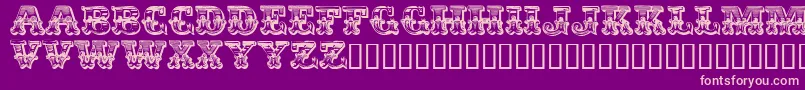 EgyptienneZierversalien Font – Pink Fonts on Purple Background