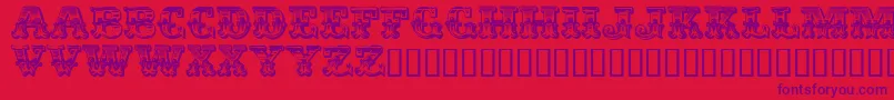 EgyptienneZierversalien Font – Purple Fonts on Red Background