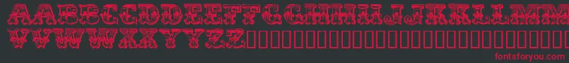 EgyptienneZierversalien Font – Red Fonts on Black Background