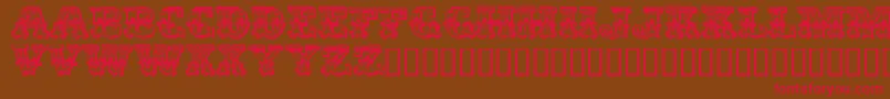 EgyptienneZierversalien Font – Red Fonts on Brown Background