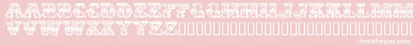 EgyptienneZierversalien Font – White Fonts on Pink Background