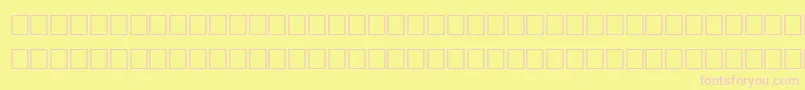 IntervalRegular-fontti – vaaleanpunaiset fontit keltaisella taustalla