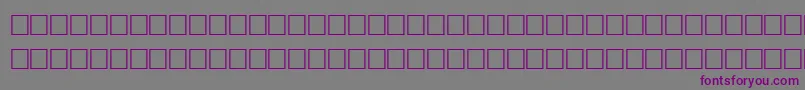 フォントIntervalRegular – 紫色のフォント、灰色の背景