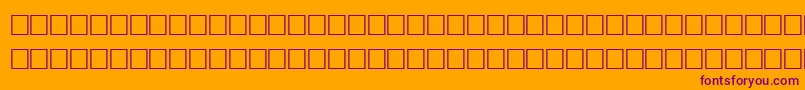 Czcionka IntervalRegular – fioletowe czcionki na pomarańczowym tle