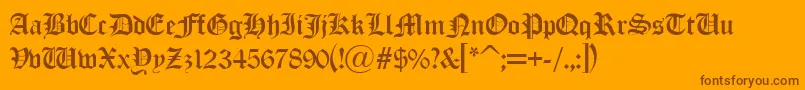 Шрифт Oldlondonalternate – коричневые шрифты на оранжевом фоне