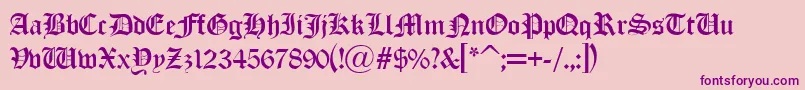 Oldlondonalternate Font – Purple Fonts on Pink Background