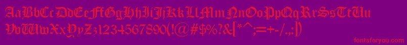 Oldlondonalternate Font – Red Fonts on Purple Background