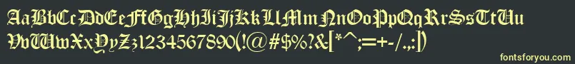 Oldlondonalternate Font – Yellow Fonts on Black Background