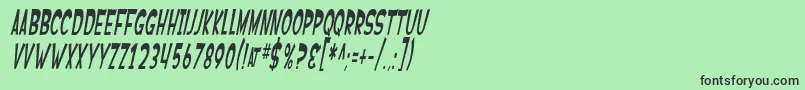 SfFerretopiaOblique Font – Black Fonts on Green Background
