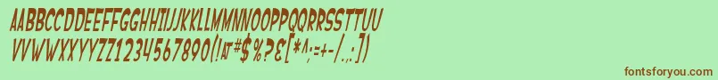 SfFerretopiaOblique Font – Brown Fonts on Green Background