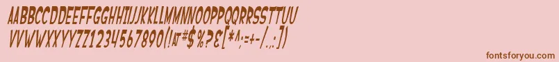 Шрифт SfFerretopiaOblique – коричневые шрифты на розовом фоне