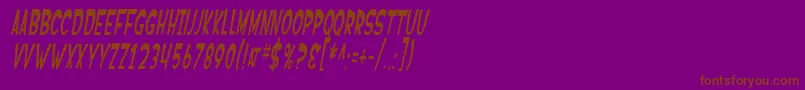 Fonte SfFerretopiaOblique – fontes marrons em um fundo roxo