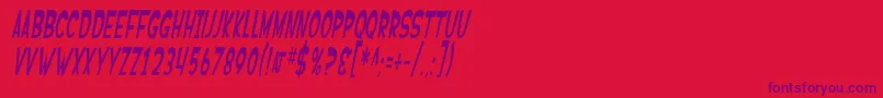 SfFerretopiaOblique Font – Purple Fonts on Red Background