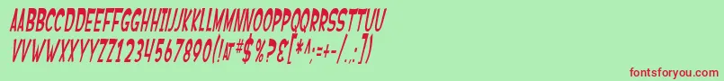 SfFerretopiaOblique Font – Red Fonts on Green Background