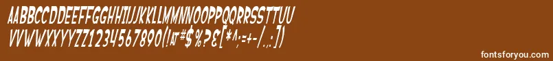 フォントSfFerretopiaOblique – 茶色の背景に白い文字