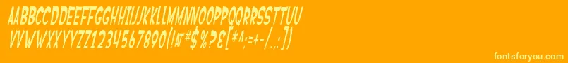 SfFerretopiaOblique Font – Yellow Fonts on Orange Background