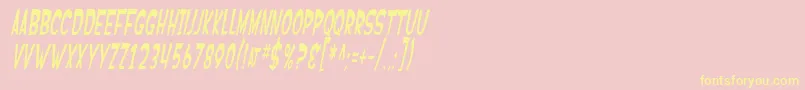 SfFerretopiaOblique Font – Yellow Fonts on Pink Background