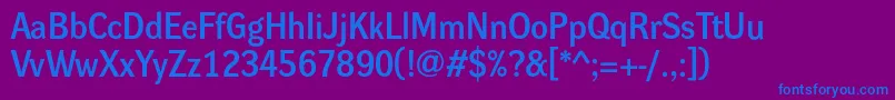 Dynagroteskd Font – Blue Fonts on Purple Background