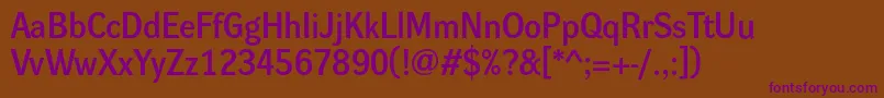 Dynagroteskd Font – Purple Fonts on Brown Background