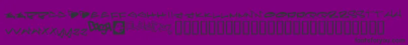 Шрифт Pleiades – чёрные шрифты на фиолетовом фоне