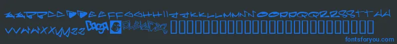Pleiades Font – Blue Fonts on Black Background