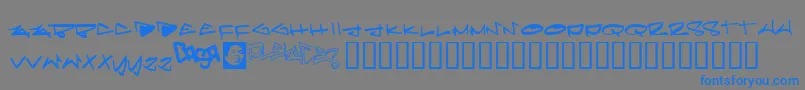 Шрифт Pleiades – синие шрифты на сером фоне