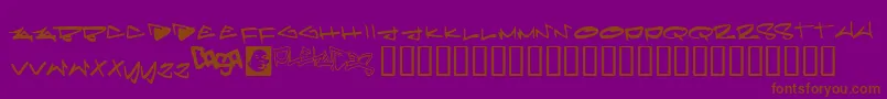 Pleiades Font – Brown Fonts on Purple Background