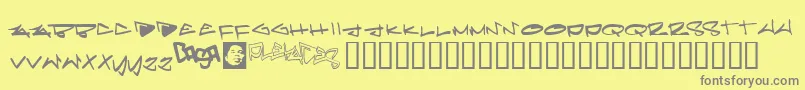 Шрифт Pleiades – серые шрифты на жёлтом фоне