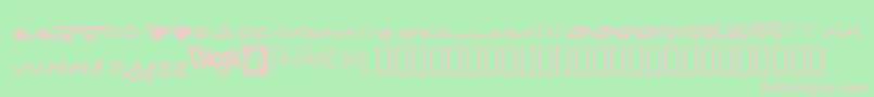 Pleiades-Schriftart – Rosa Schriften auf grünem Hintergrund