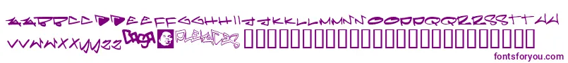 Шрифт Pleiades – фиолетовые шрифты на белом фоне