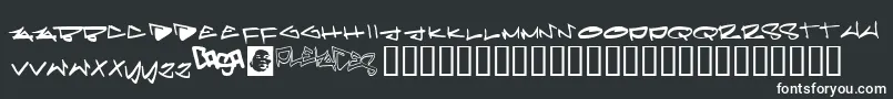 Шрифт Pleiades – белые шрифты на чёрном фоне