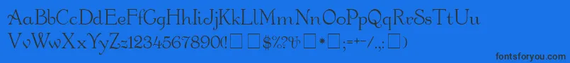 GartonMedium Font – Black Fonts on Blue Background