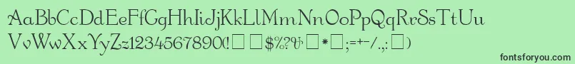 GartonMedium Font – Black Fonts on Green Background