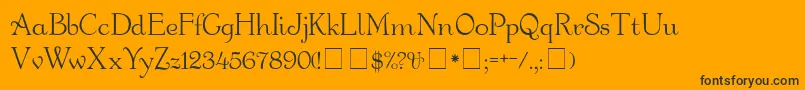 GartonMedium Font – Black Fonts on Orange Background