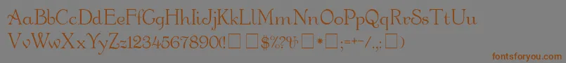 GartonMedium Font – Brown Fonts on Gray Background