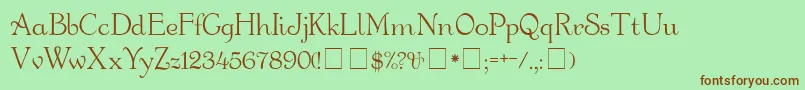 GartonMedium Font – Brown Fonts on Green Background