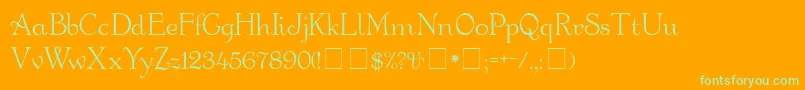 GartonMedium Font – Green Fonts on Orange Background