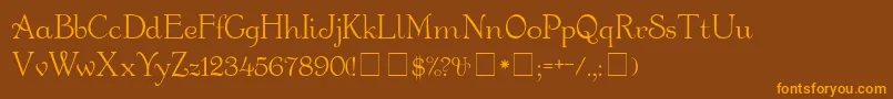 GartonMedium Font – Orange Fonts on Brown Background