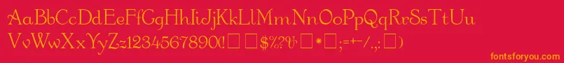GartonMedium Font – Orange Fonts on Red Background