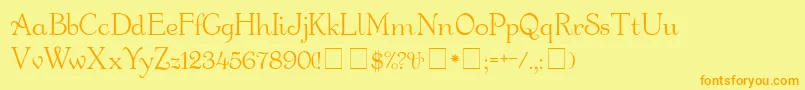 GartonMedium Font – Orange Fonts on Yellow Background