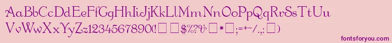 GartonMedium Font – Purple Fonts on Pink Background