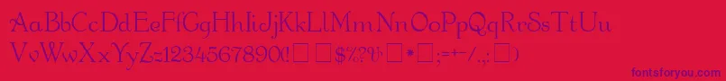 GartonMedium Font – Purple Fonts on Red Background
