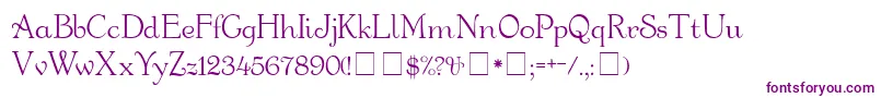 Шрифт GartonMedium – фиолетовые шрифты на белом фоне