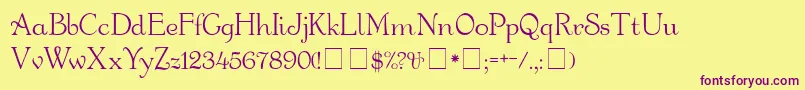 GartonMedium Font – Purple Fonts on Yellow Background