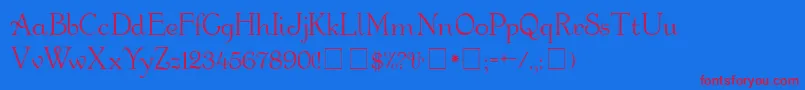 GartonMedium Font – Red Fonts on Blue Background