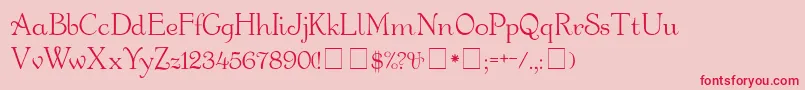 Шрифт GartonMedium – красные шрифты на розовом фоне