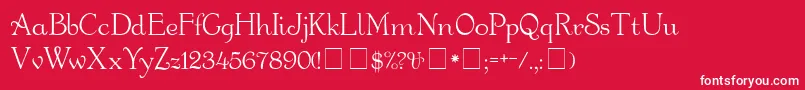 GartonMedium Font – White Fonts on Red Background