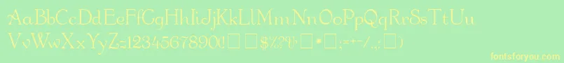 GartonMedium Font – Yellow Fonts on Green Background