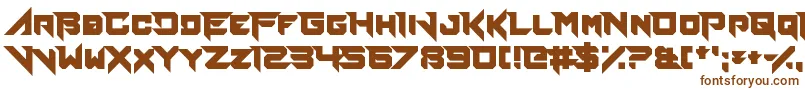 Шрифт FierceBrosnan – коричневые шрифты на белом фоне