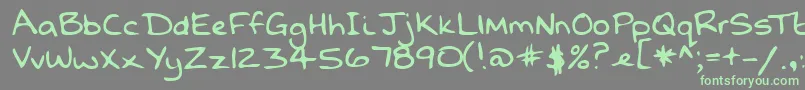 Lehn068 Font – Green Fonts on Gray Background